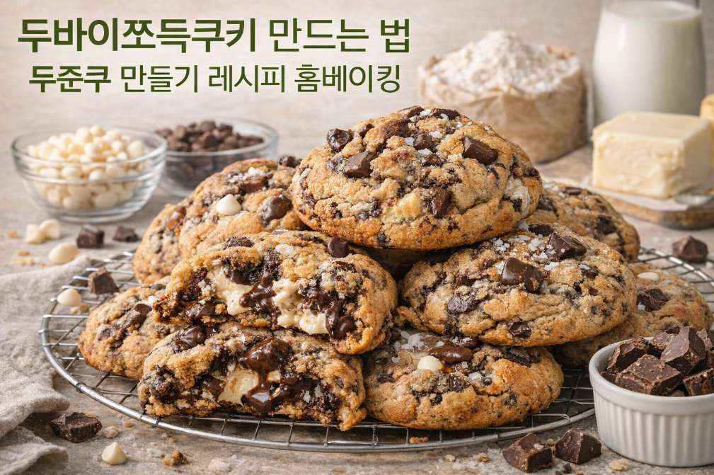 두바이 쫀득쿠키 홈베이킹 3분 완벽 레시피