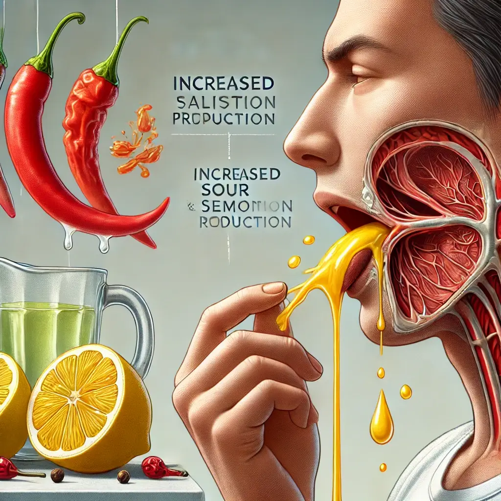 맵거나-신-음식을-먹을때-침이-나오는-모습