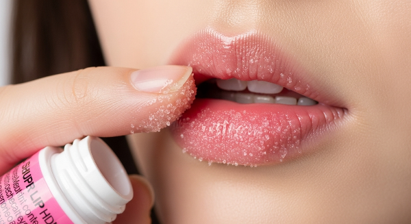 입술 스크럽 사용하기