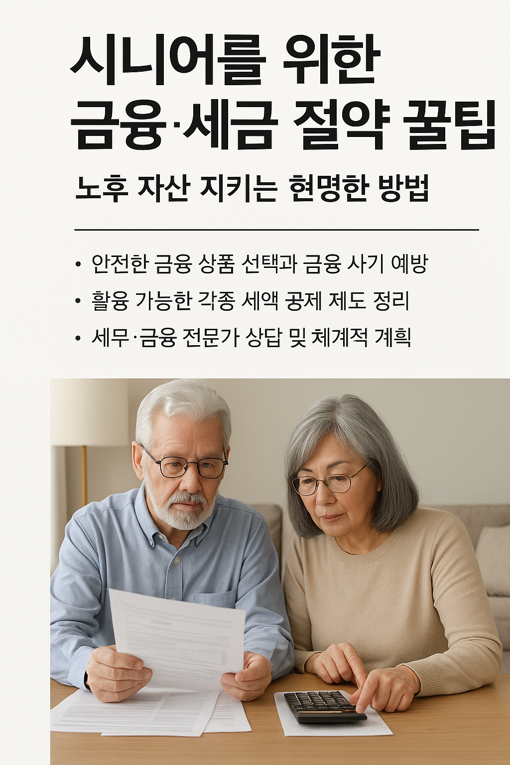 시니어를 위한 금융과 세금 절약 꿀팁