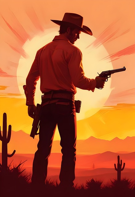 미국서부시대의 보안관 사진