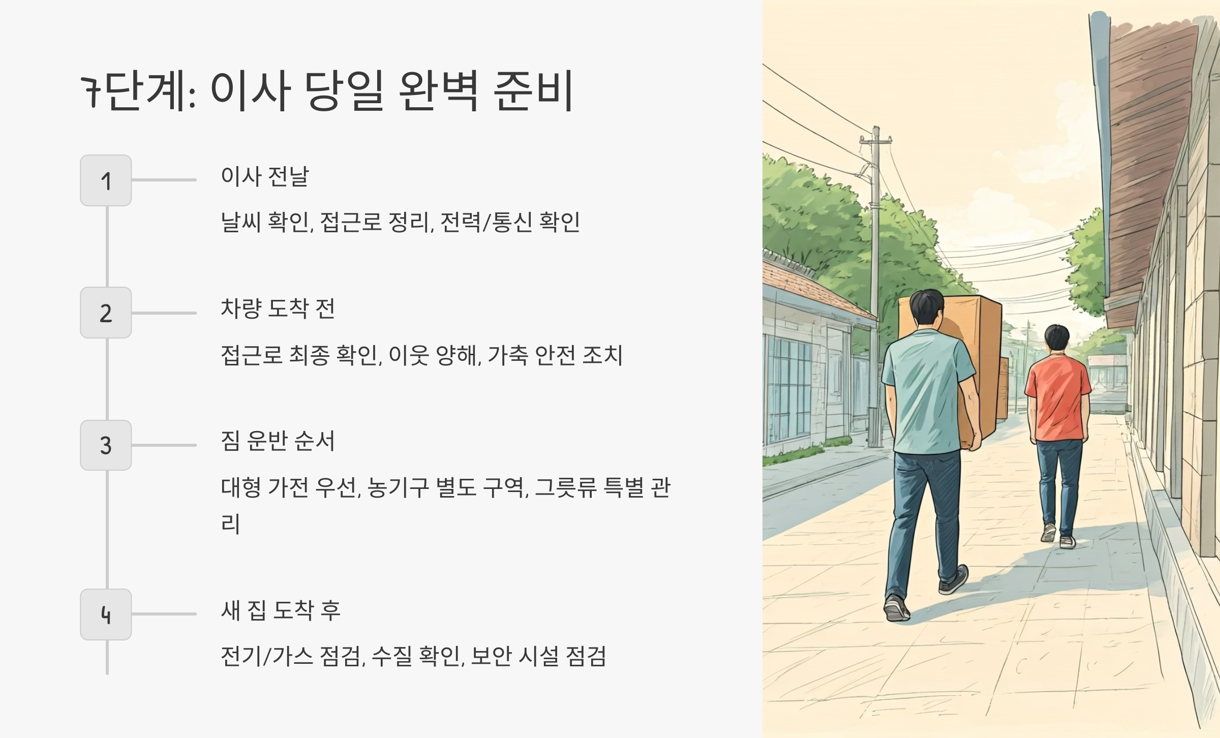 안성 이삿짐센터 이사 당일 준비