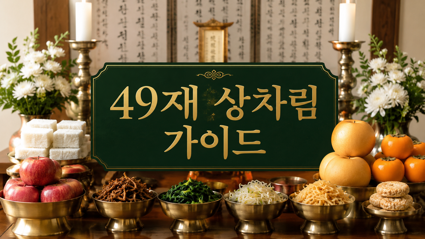 49재 상차림 완벽 가이드 | 절&middot;집 음식 차이