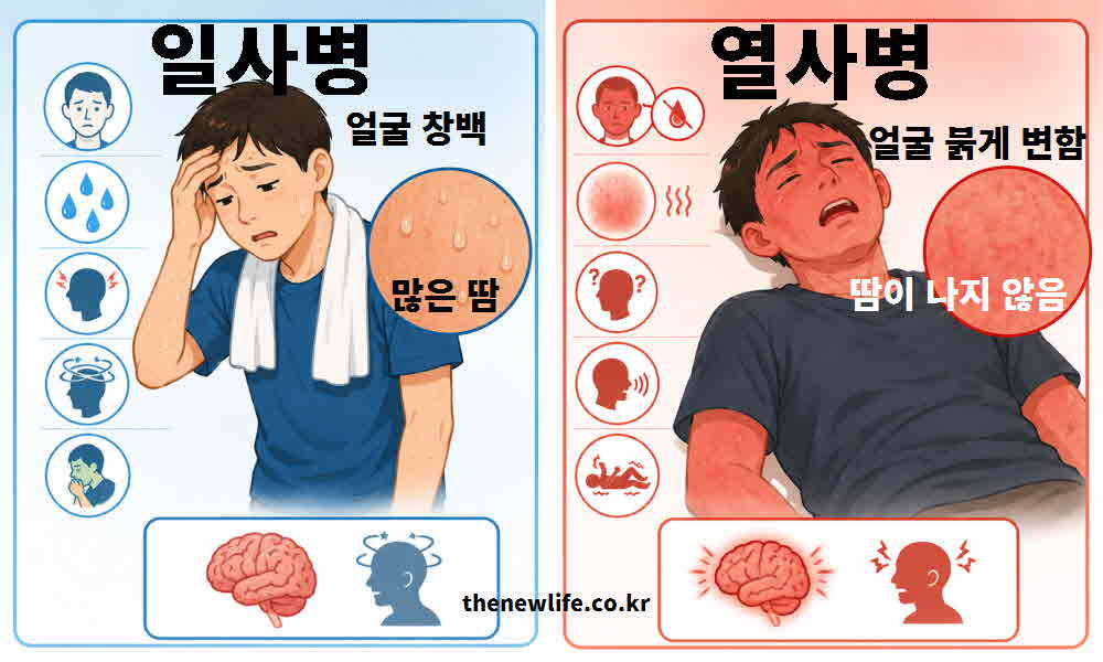 일사병 열사병 차이점 초기 증상