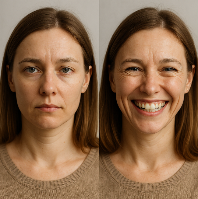 무표정 습관과 주름