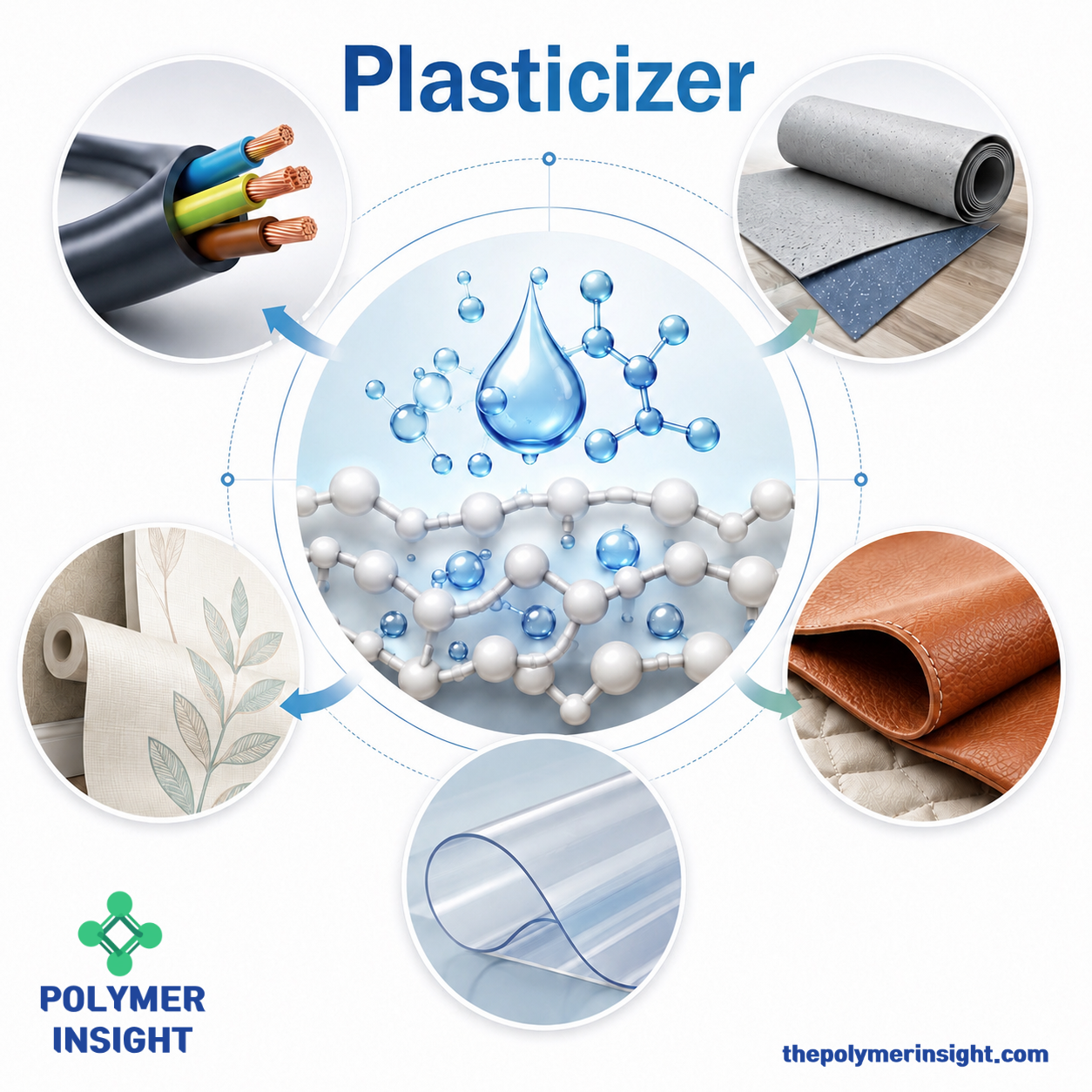 가소제가 PVC 분자사슬 사이에 작용해 전선 바닥재 벽지 인조가죽 필름에 유연성을 부여하는 원리