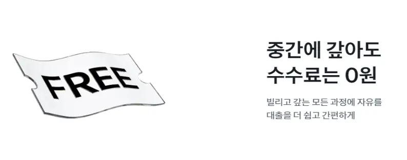 중간에 갚아도 수수료 0원