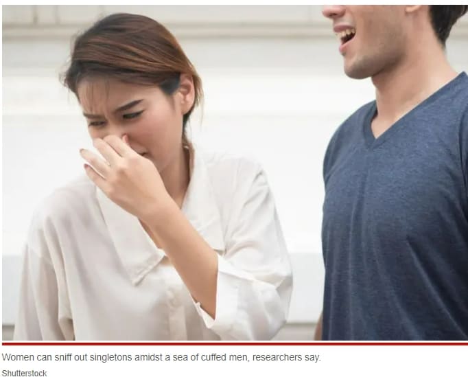 남성의 독신 여부 밝힐 수 있는 체취 연구 Single men stink more than married ones &mdash; and women can smell it: study