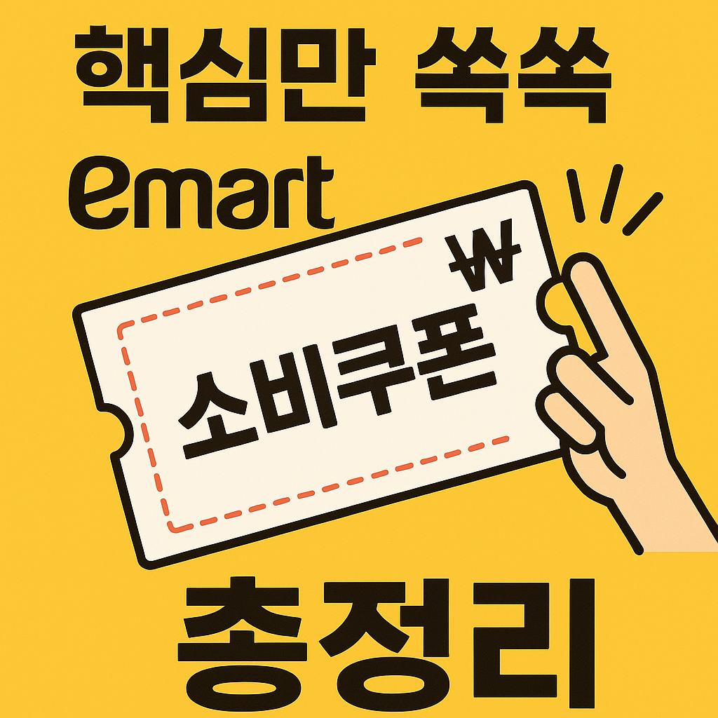 핵심만 쏙쏙 이마트 소비쿠폰 총정리: 사용 가능 매장, 방법, 주의사항까지