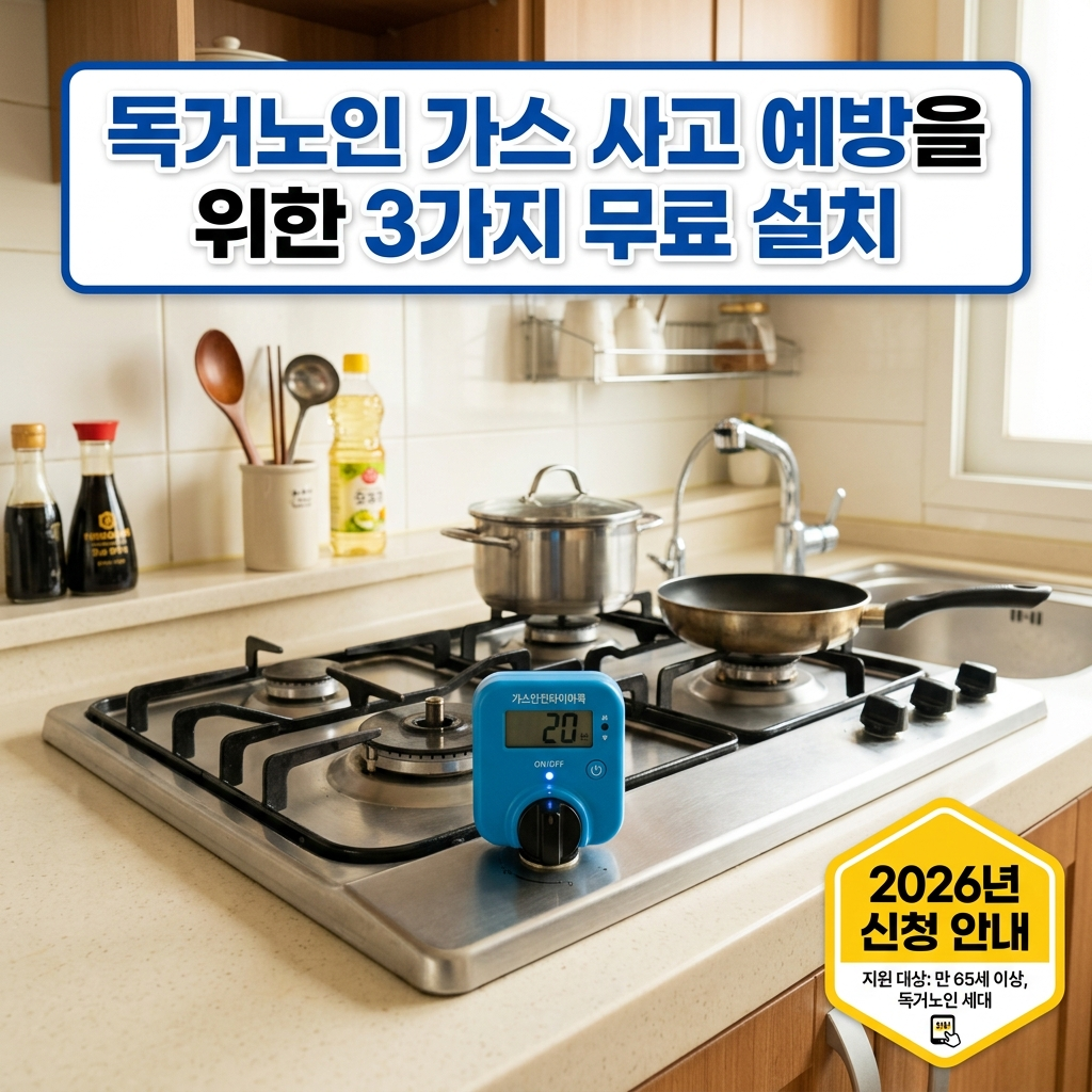 독거노인 가스사고 예방, 무료 설치 지원받는 3가지 방법