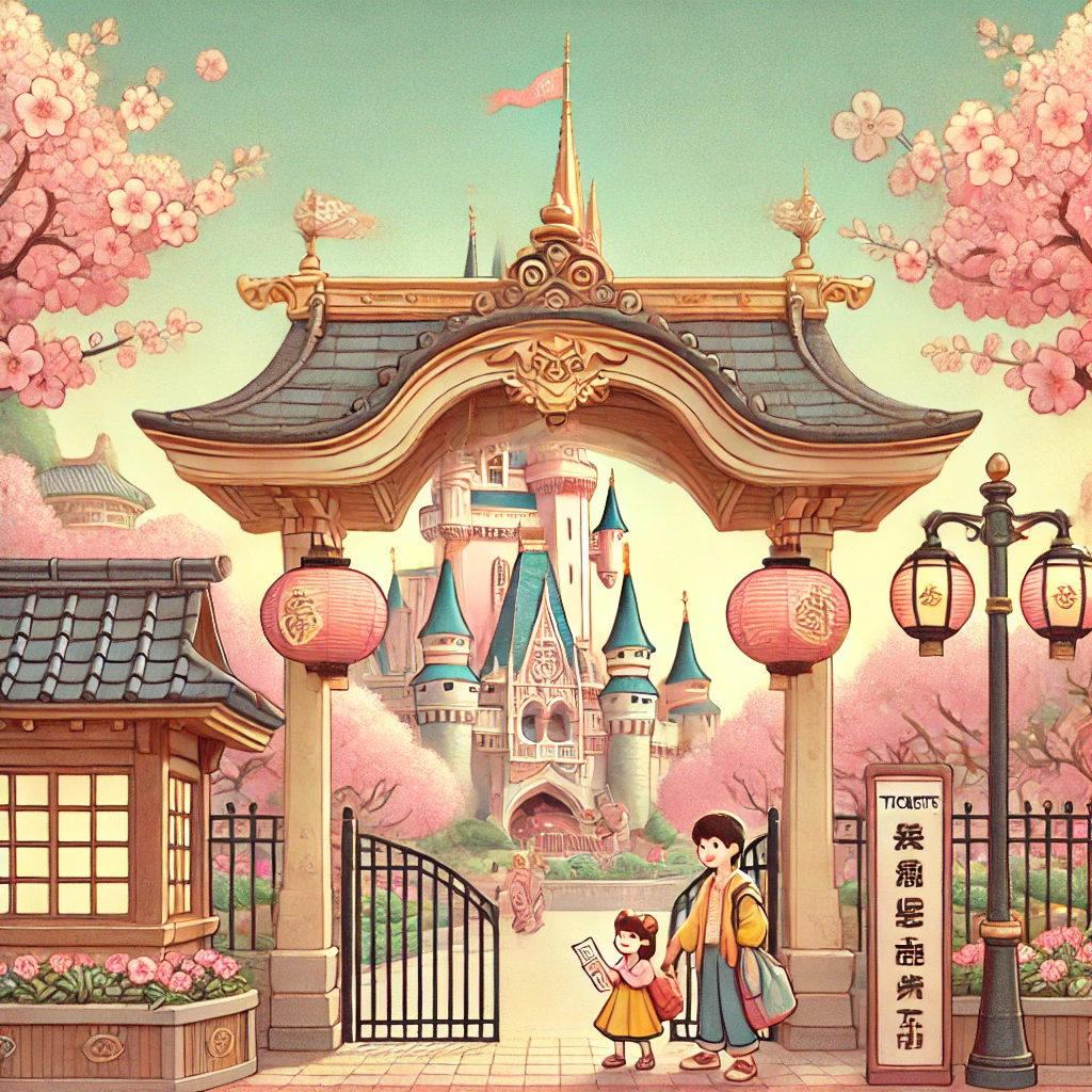 도쿄 디즈니랜드에서 할인 입장권을 구매하는 여행객들 모습&rdquo;