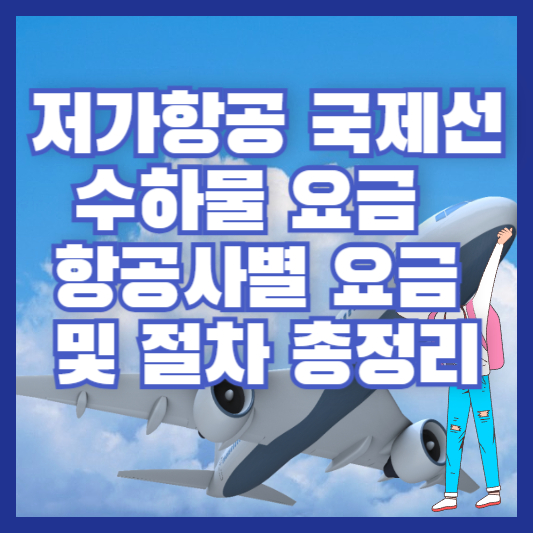 저가항공 국제선 수하물 요금 - 항공사별 요금 및 절차 총정리