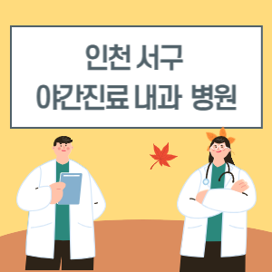 인천 서구 야간진료 내과 병원 리스트 (18시 이후 늦게까지하는 병원)