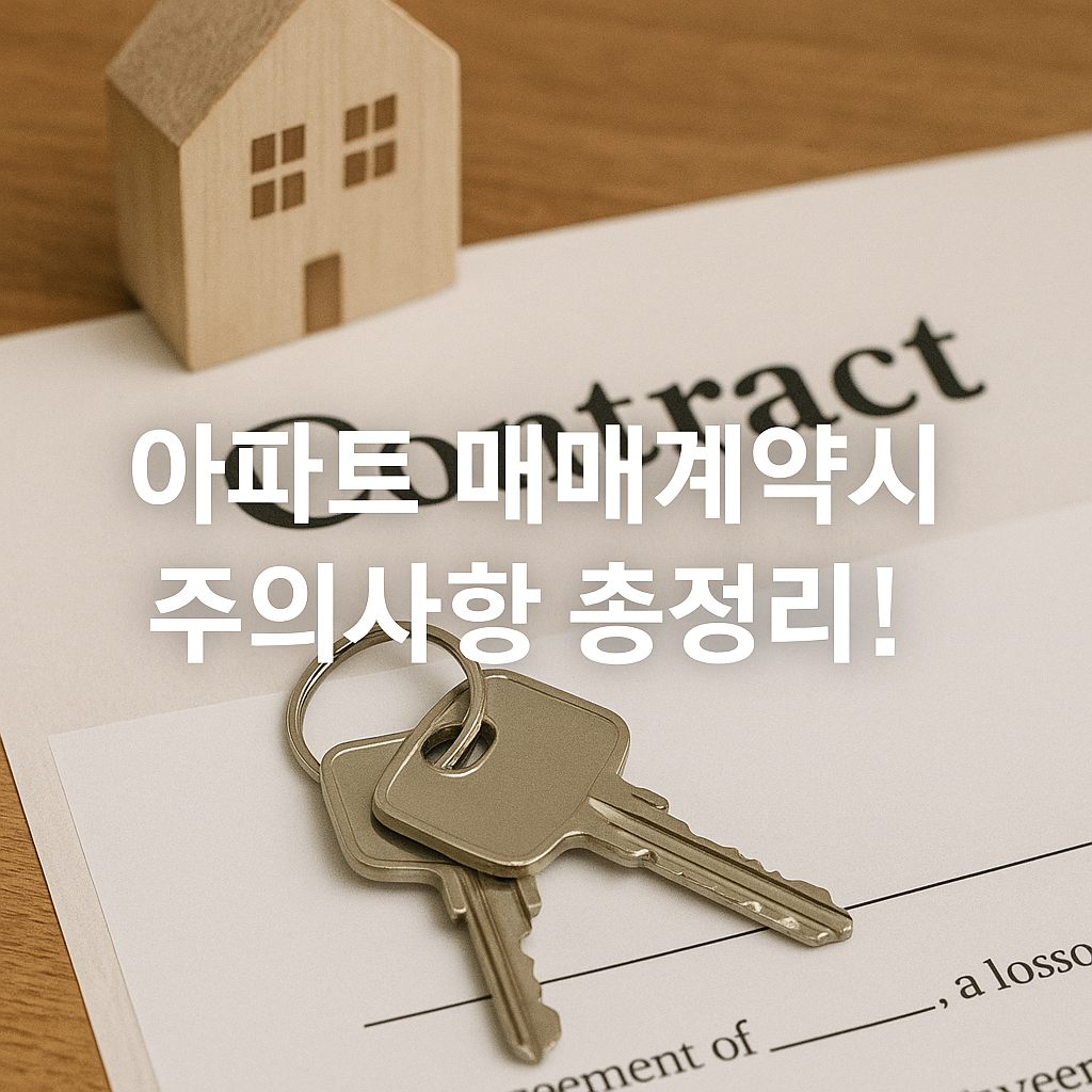 아파트 매매계약시 주의사항 총정리! 계약서 작성부터 잔금 처리까지 실전 꿀팁