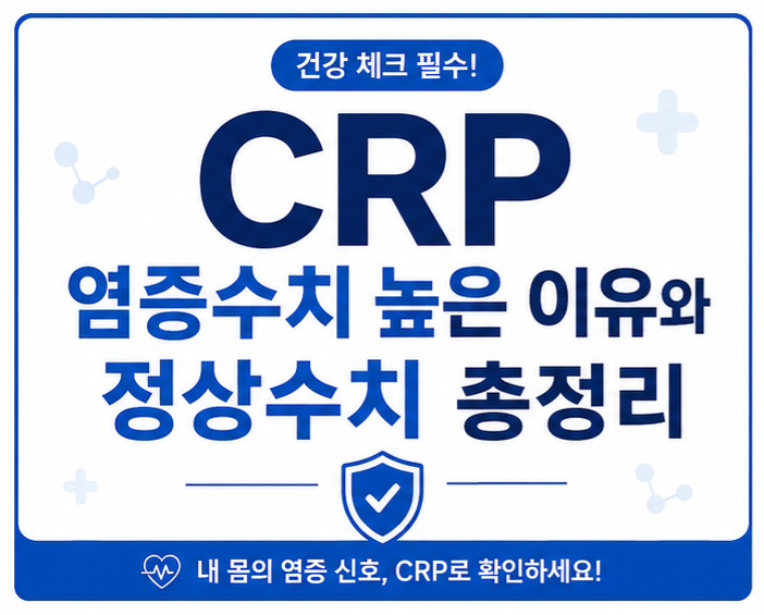CRP 염증수치 높은 이유 정상수치