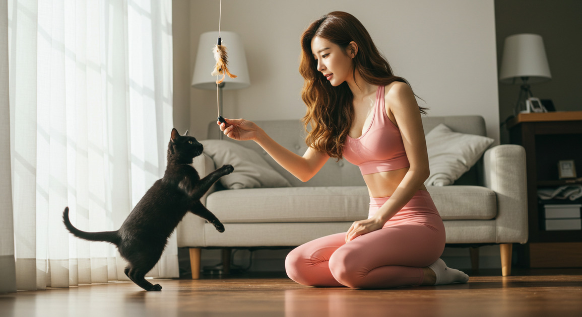 고양이와 놀아주기, 이렇게 하면 스트레스 확 줄어요!