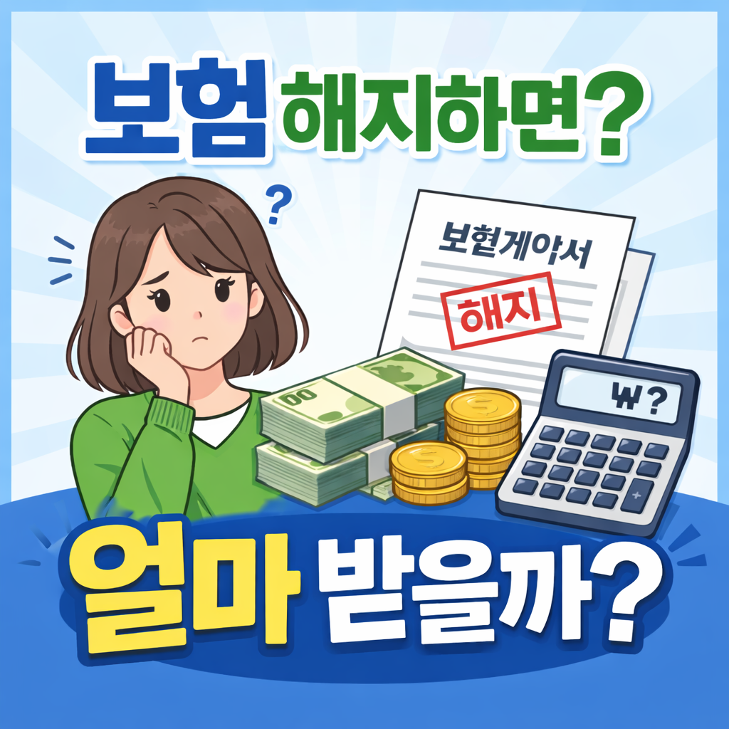 보험 해지하면 환급금 얼마 받을까 해지환급금 계산법 총정리 손해 없이 환급받는 방법