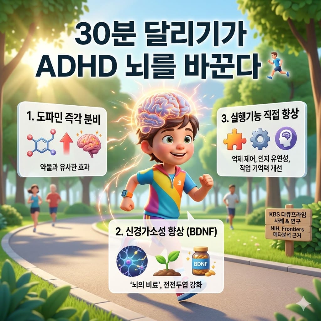 30분 달리기가 ADHD 뇌를 바꾼다