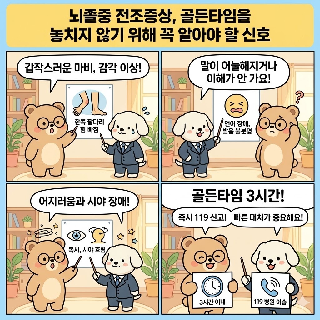 뇌졸중 전조증상, 골든타임을 놓치지 않기 위해 꼭 알아야 할 신호