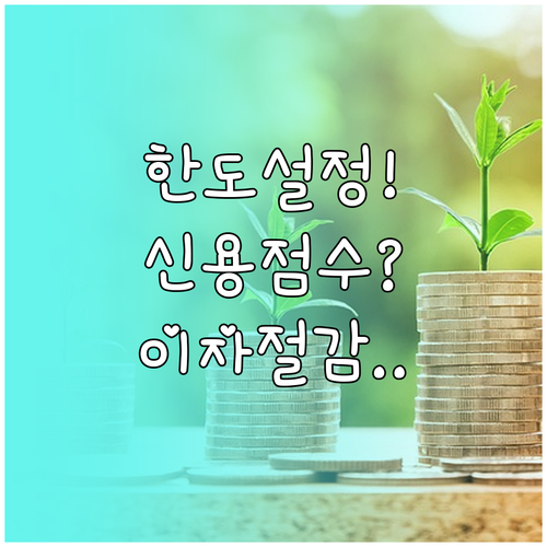 마이너스통장 한도 설정과 신용 점수 ..