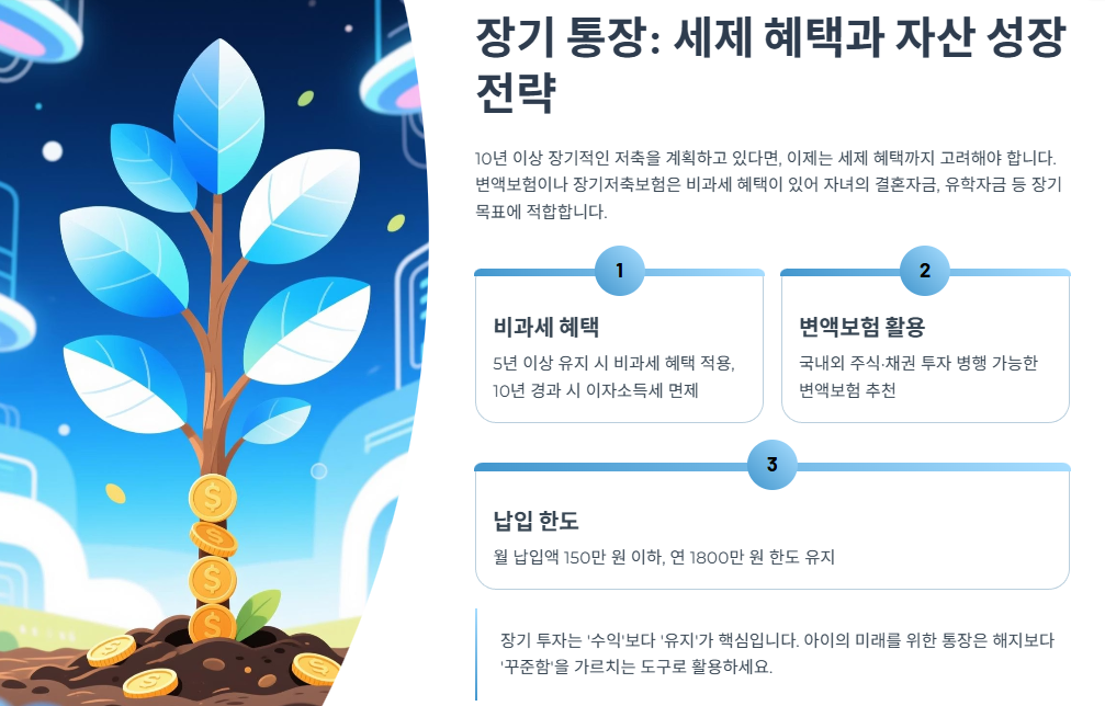 장기 통장: 세제 혜택과 자산 성장 전략