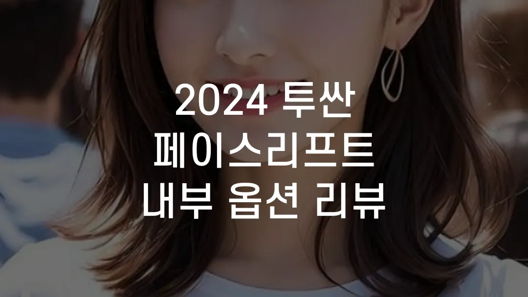 2024 투싼 페이스리프트 내부 옵션 리뷰