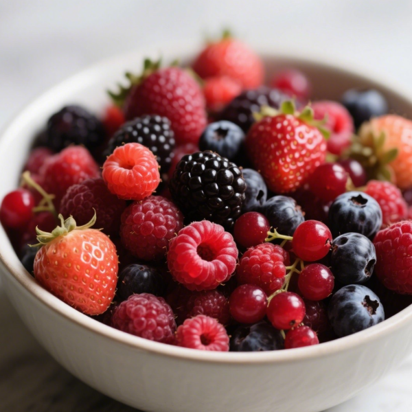 다양한 베리류가 들어있는 그릇