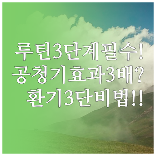 공기청정기 효과를 높이는 환기 루틴 ..