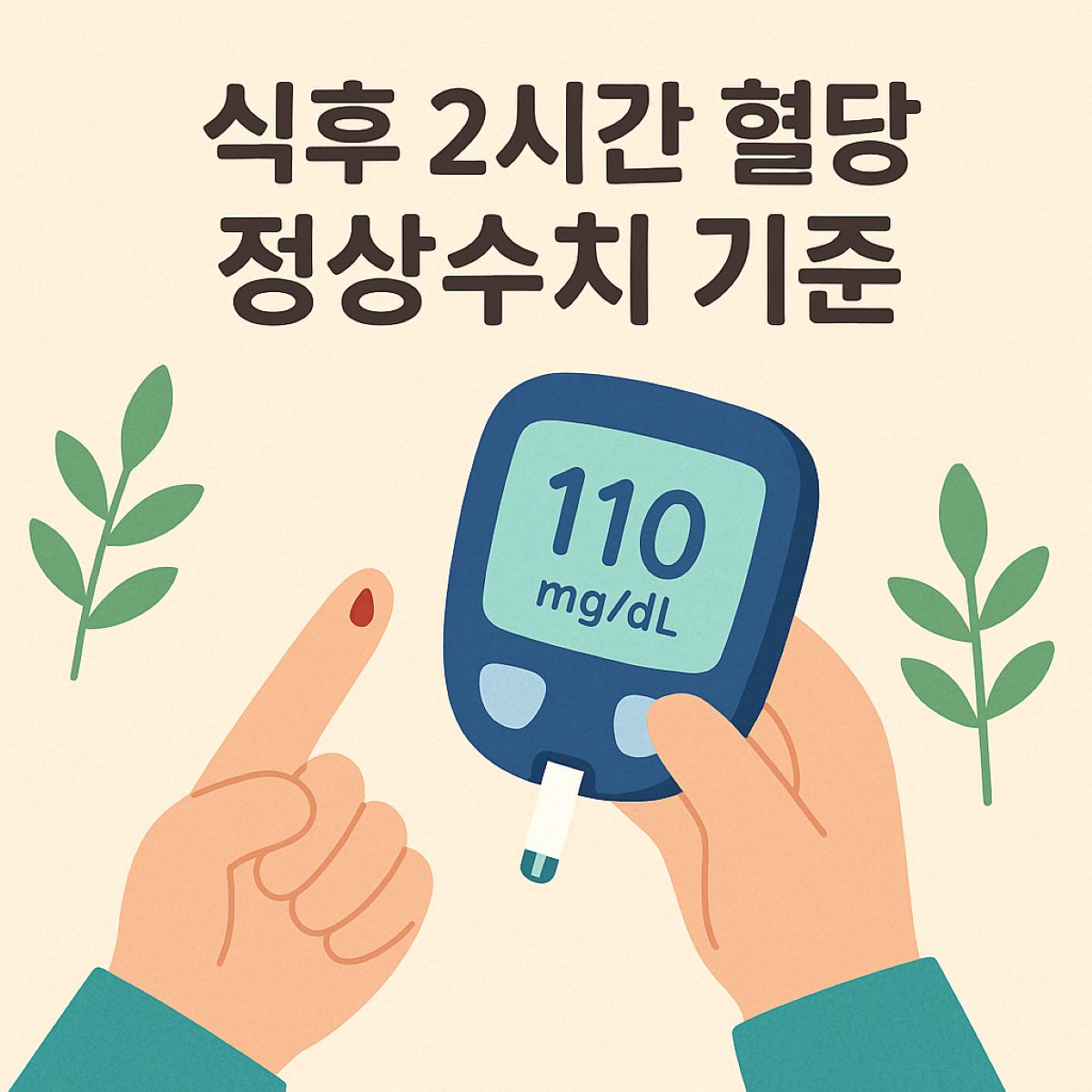 식후 2시간 혈당 정상수치 기준 대표 이미지