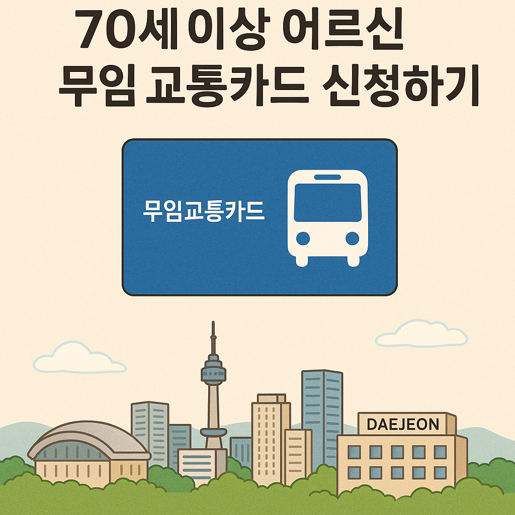 대전 70세이상 무임교통카드 신청