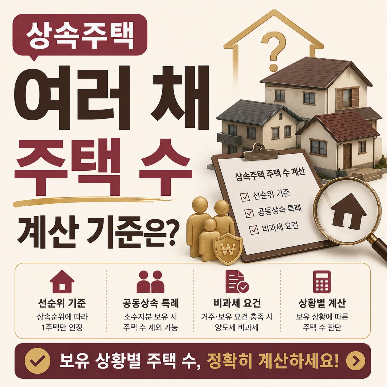 상속주택 여러 채 주택 수 계산 기준 안내