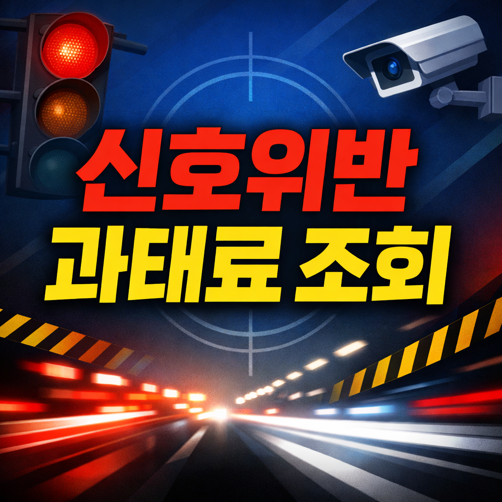 신호위반 과태료 조회