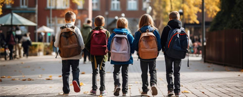 AI 생성 이미지 "학교 등교길"