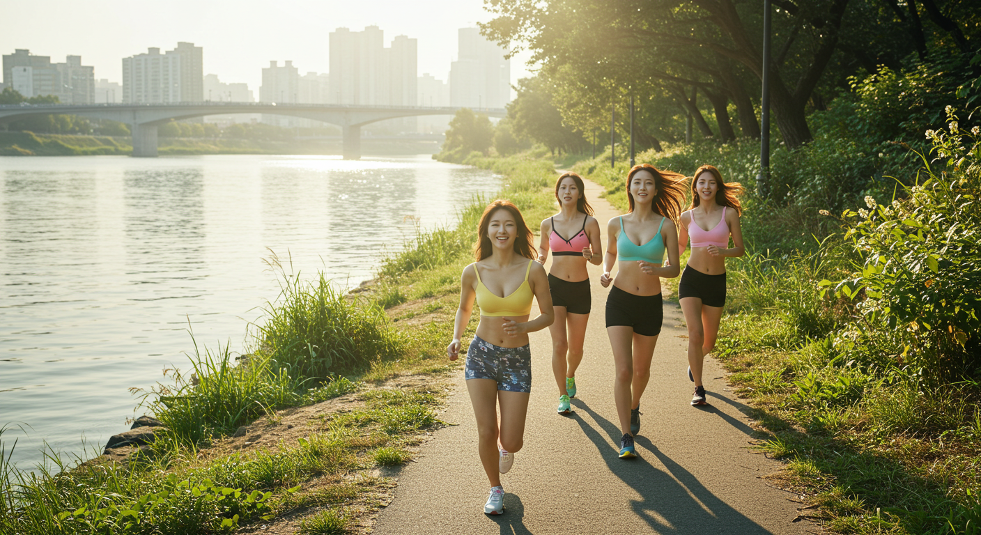 조깅 중인 여성들