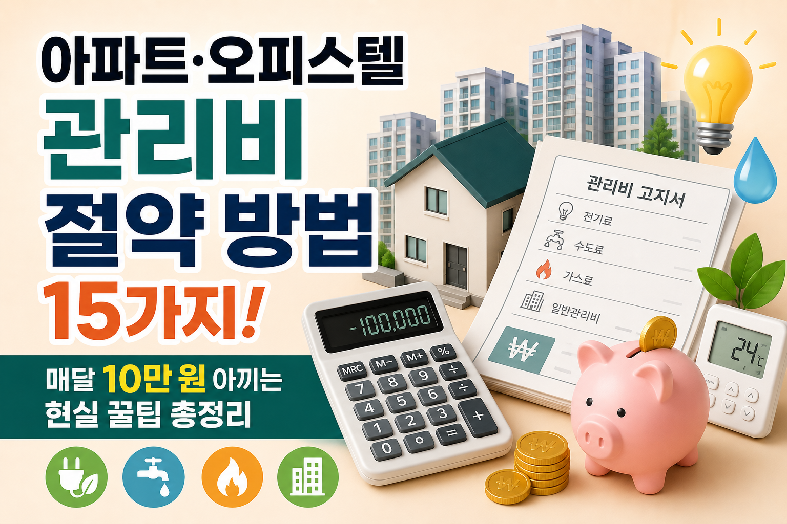 아파트&middot;오피스텔 관리비 절약 방법 15가지! 매달 10만 원 아끼는 현실 꿀팁 총정리 관련 사진