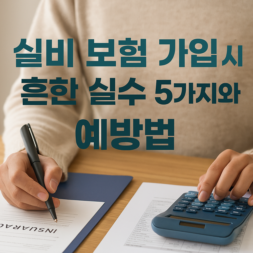 실비 보험 가입 시 흔한 실수 5가지와 예방법
