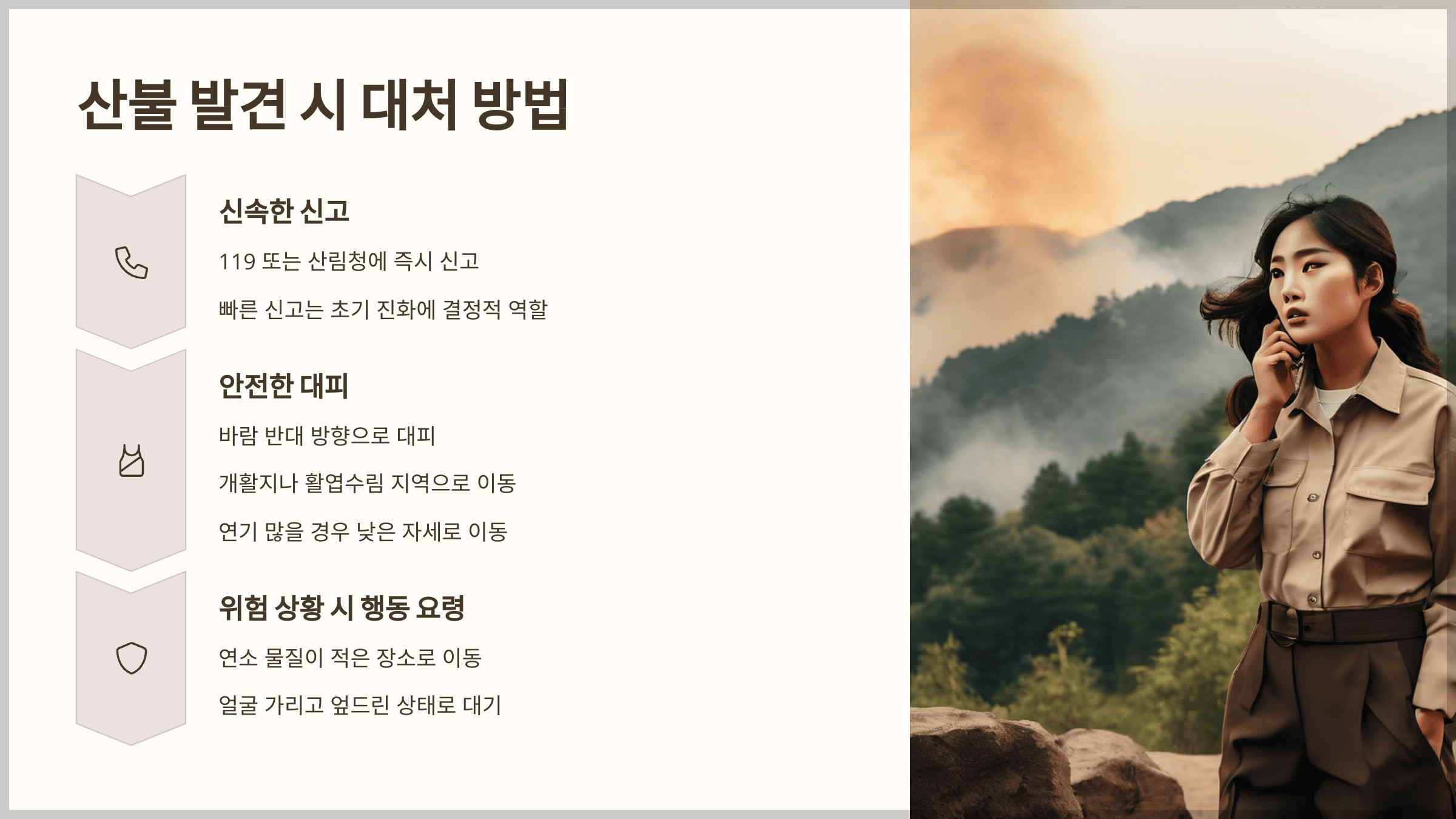 산불 발견 시 대처 방법