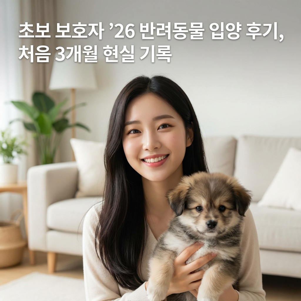 초보 보호자 &rsquo;26 반려동물 입양 후기 ｜ 처음 3개월 현실 기록