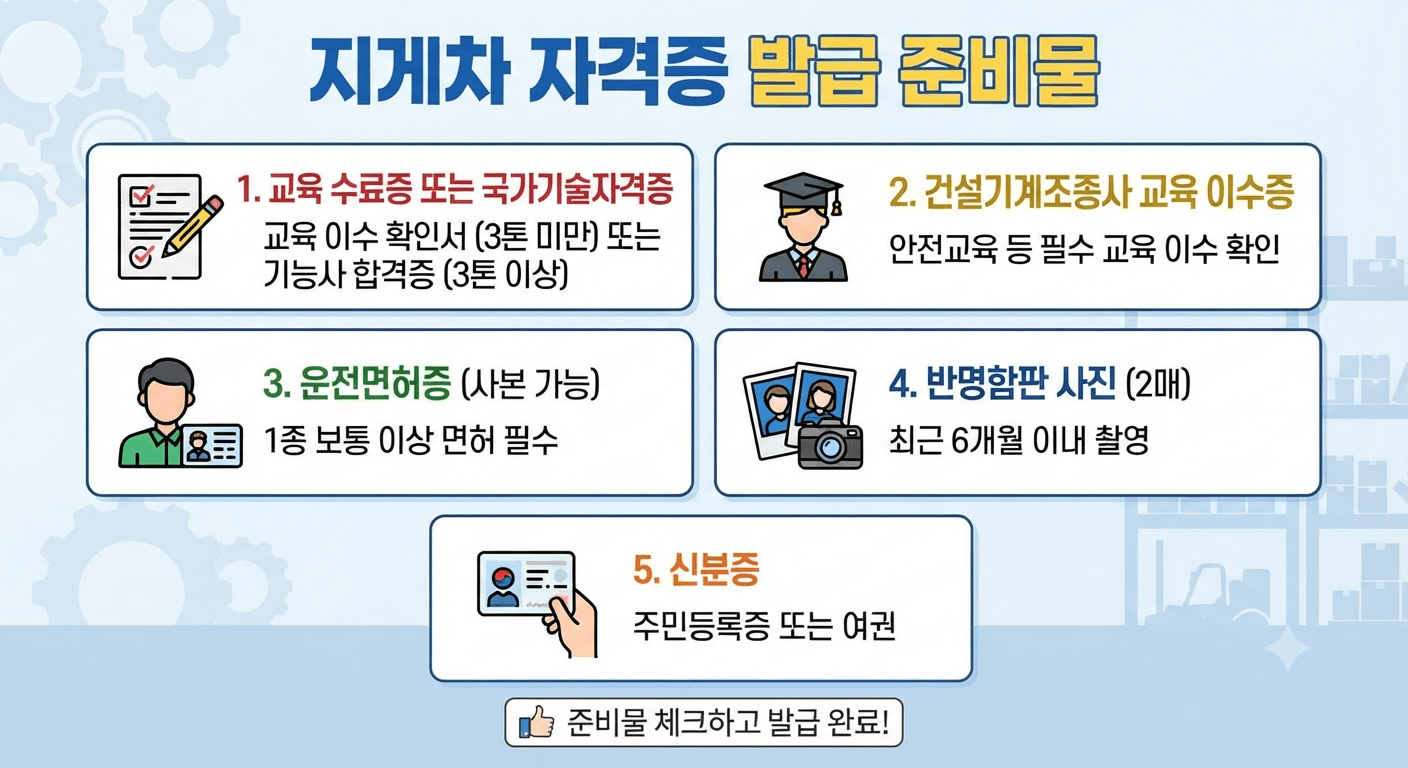 3톤 미만 지게차 자격증 취득방법