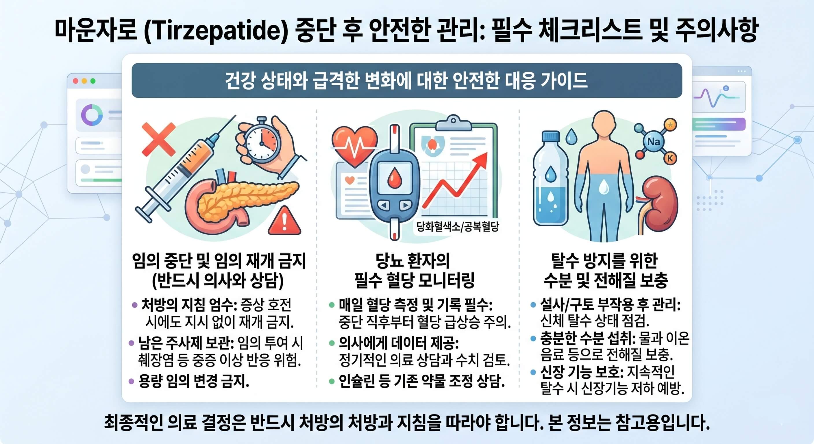 마운자로 중단시 주의사항