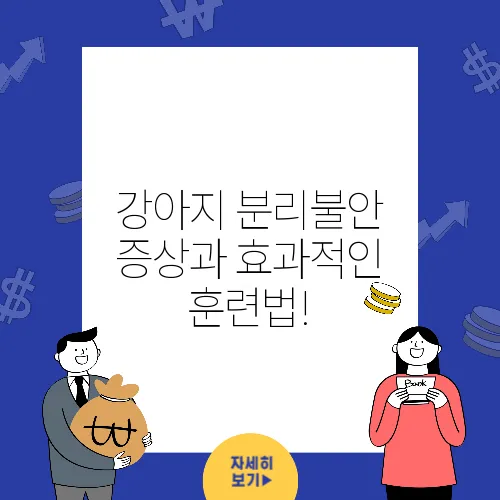강아지 분리불안 증상과 효과적인 훈련법!