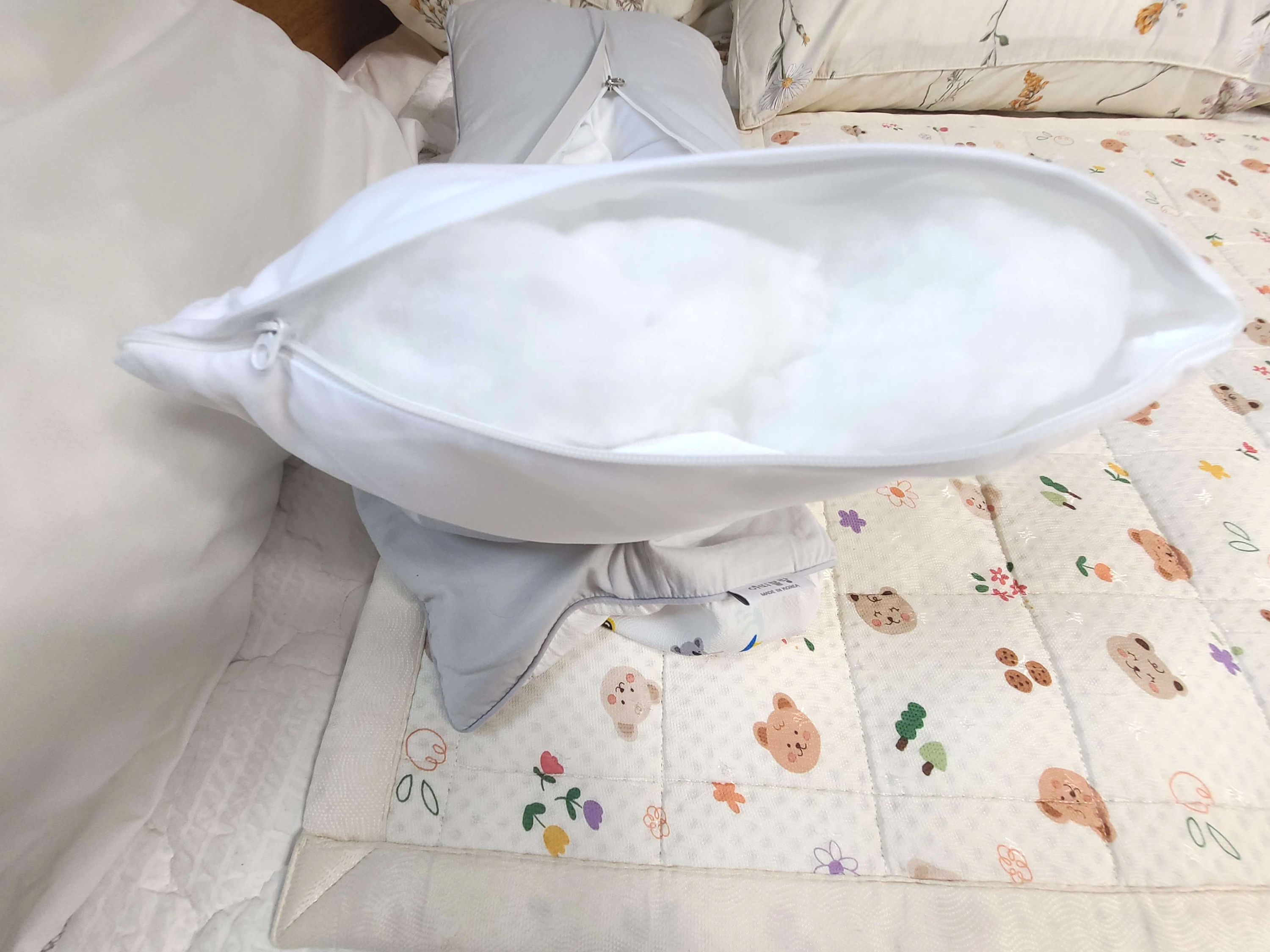 아기 유아 여름용 베개 아띠블랑 인견 베개 내부지퍼