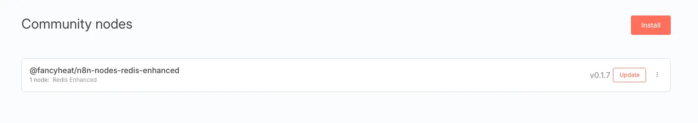 Installed Community Node