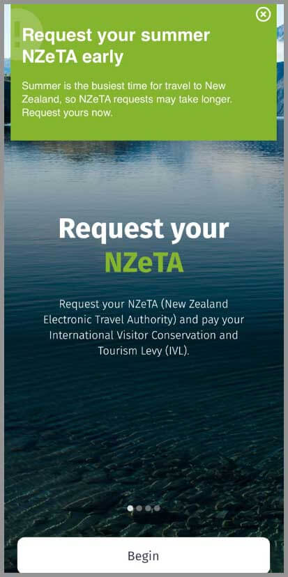 뉴질랜드 비자 NZeTA 신청 방법