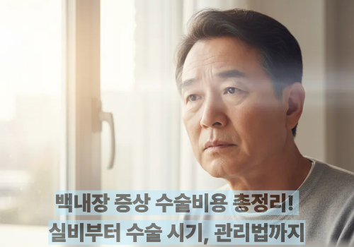 백내장 증상 수술비용 총정리! 실비부터 수술 시기, 관리법까지