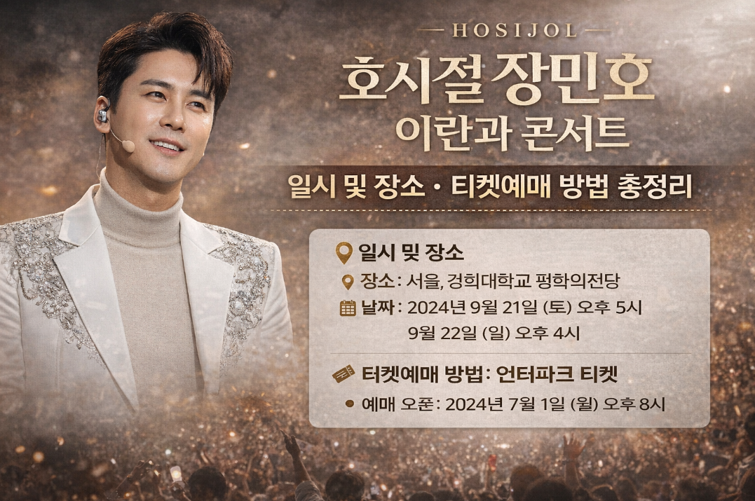 장민호 콘서트 호시절 티켓 예매 100% 성공법, 이것만 알면 끝