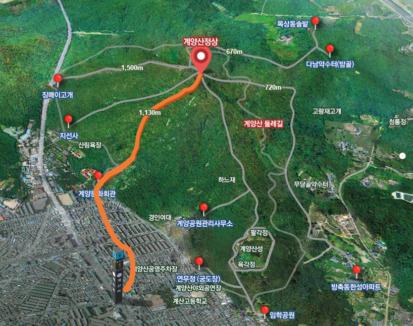 계양산 등산코스 소개 - 계양산 장미원 포함 대표 등산로 4곳 총정리