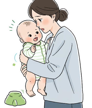 아기(생후 2개월~12개월) 초록색 변