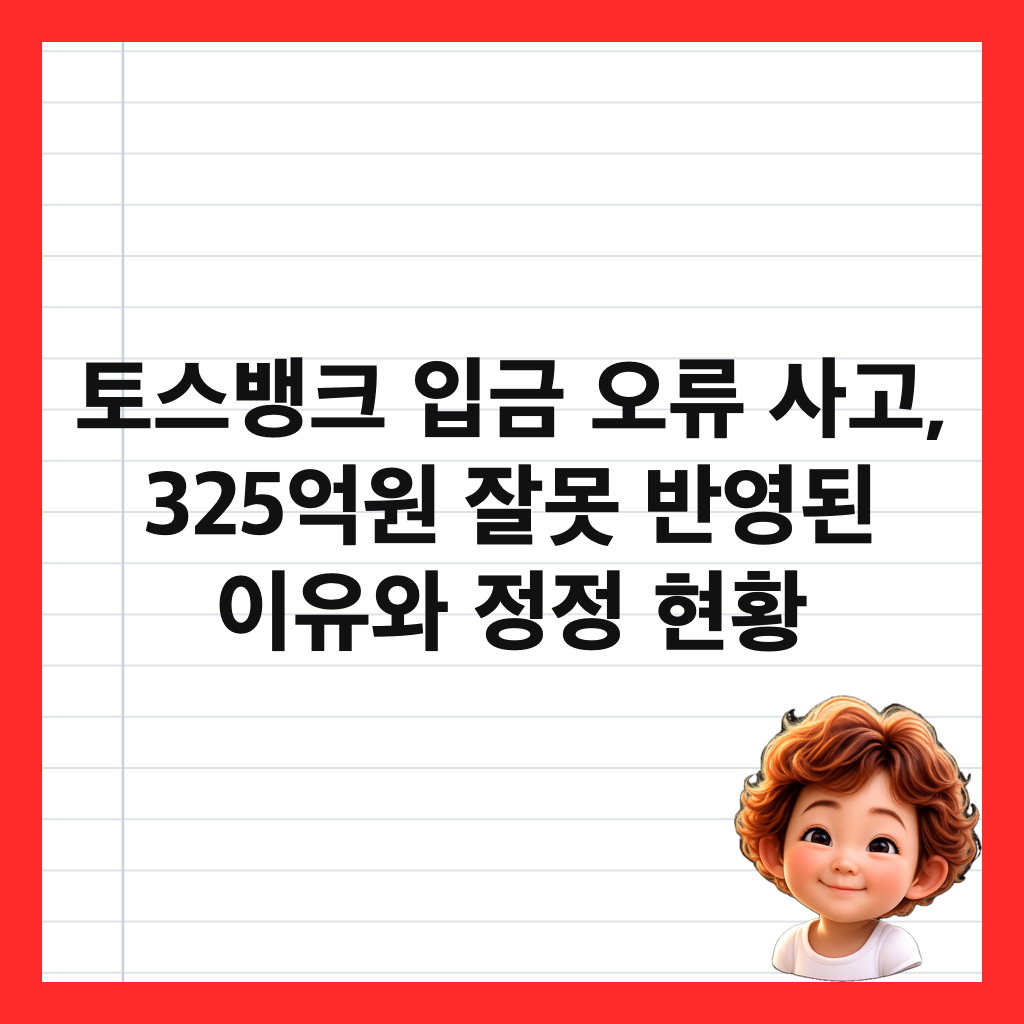 토스뱅크 입금 오류 사고, 325억원 잘못 반영된 이유와 정정 현황 썸네일