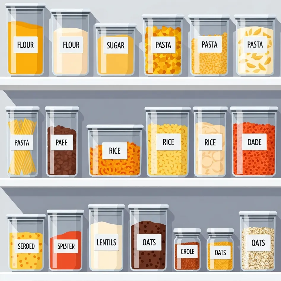 라벨 붙인 식재료 정리